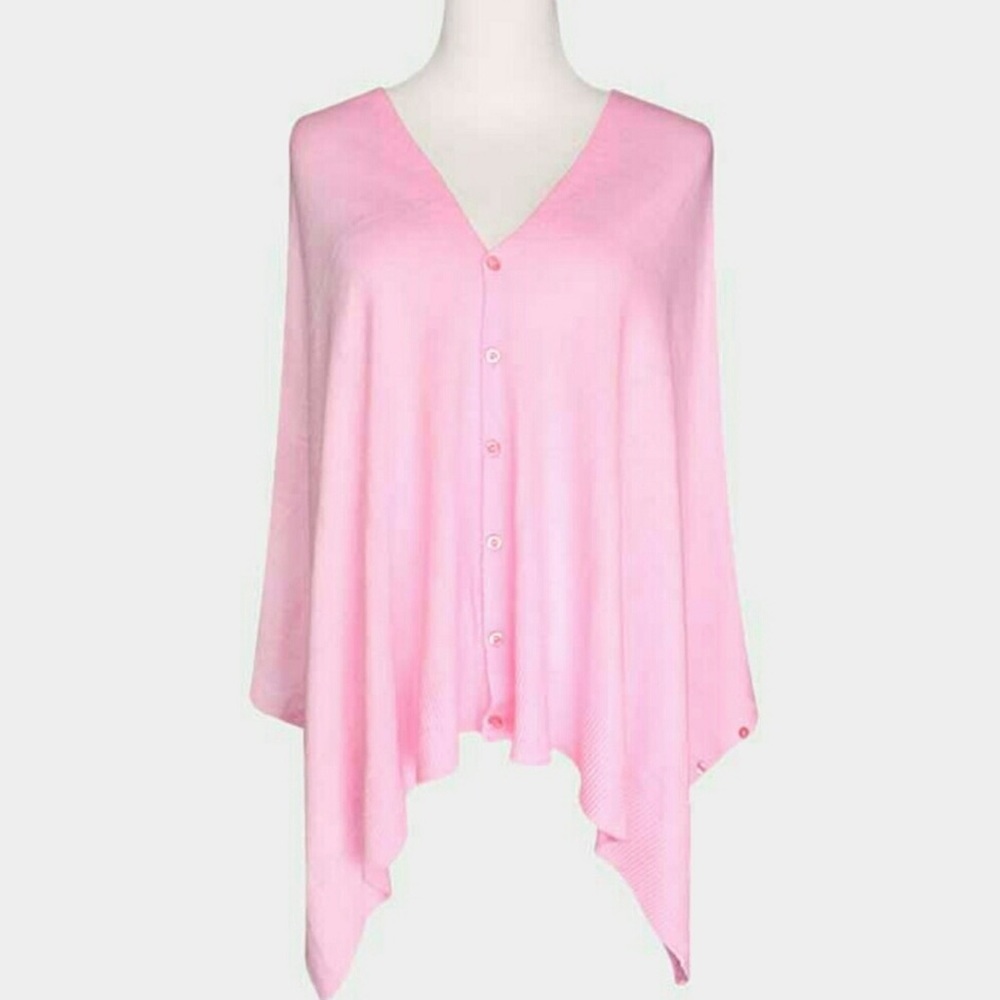 Front Button V Neckline Ponch